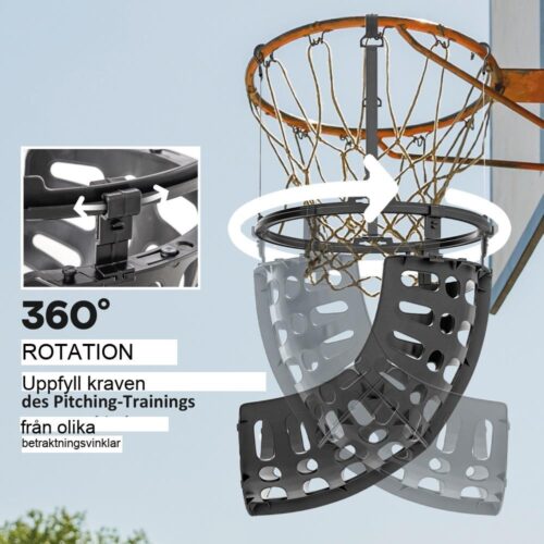 Basketrebounder med 360° rotation för inomhusträning utomhus