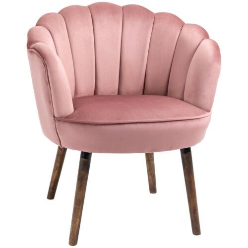 Rosa Lotus Accent Chair – Sammetsklädd, snygg vardagsrumsmöbler