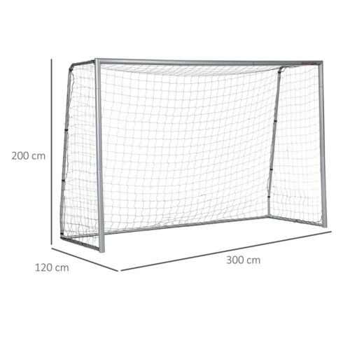 Portable Steel Soccer Goal, 300 x 200 cm för träning och bakgårdslek