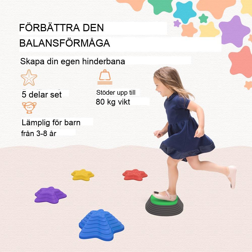 Balansera Stepping Stones för barn, staplingslek och motorisk skicklighet