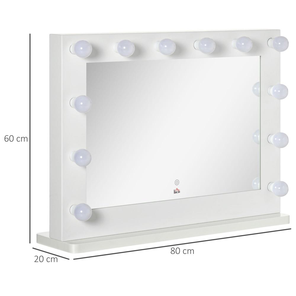 Hollywood Mirror med dimbara LED-lampor, minnesfunktion och pekkontroll