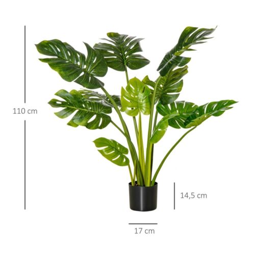 Realistisk 110cm Monstera konstgjord växt – Inomhus/Utomhusdekor