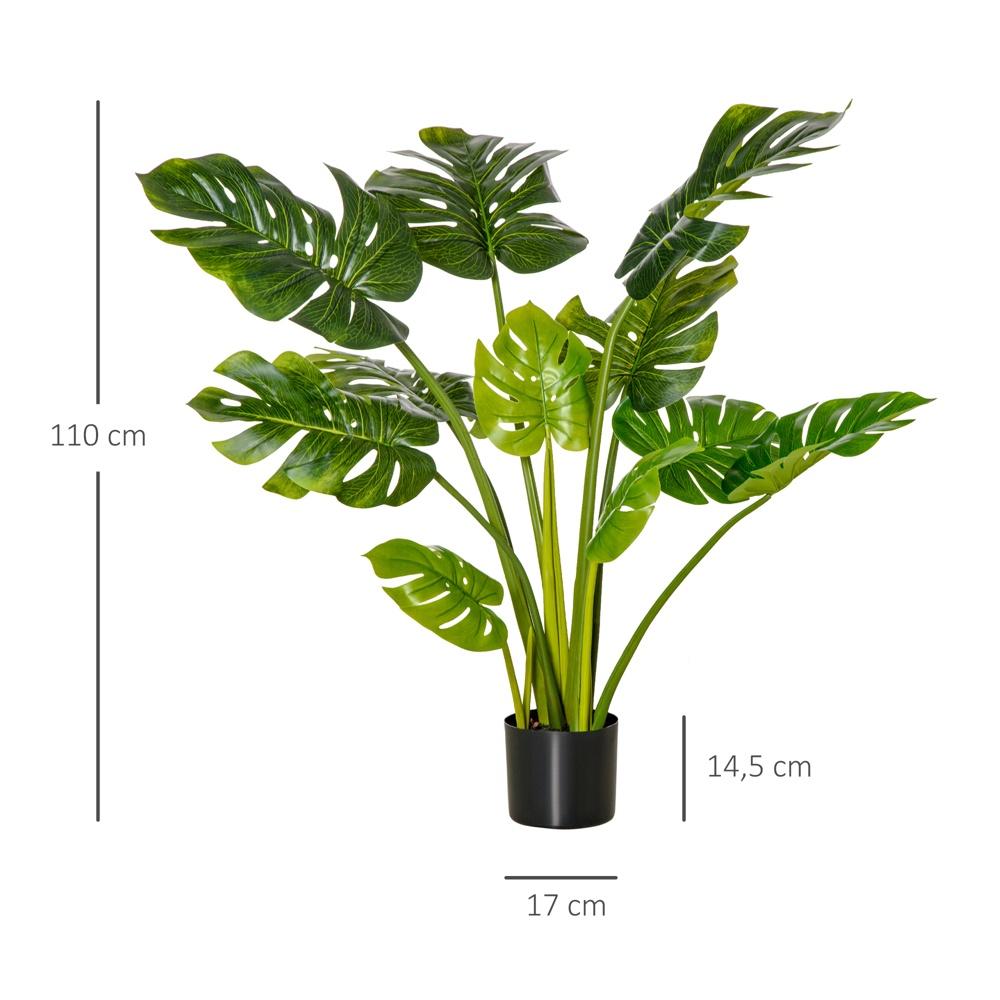 Realistisk 110cm Monstera konstgjord växt – Inomhus/Utomhusdekor