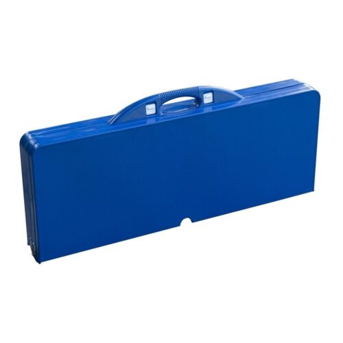 Fällbart campingbord i aluminium med 4 stolar, bärbart picknickset blå 135x85x66cm