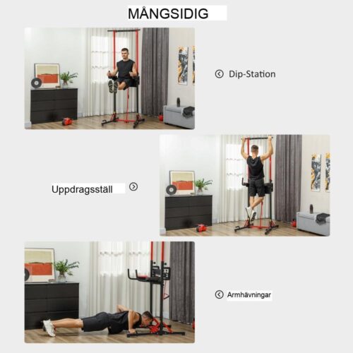 Justerbar höjd Power Tower Pull-Up Bar Home Gym Training Station