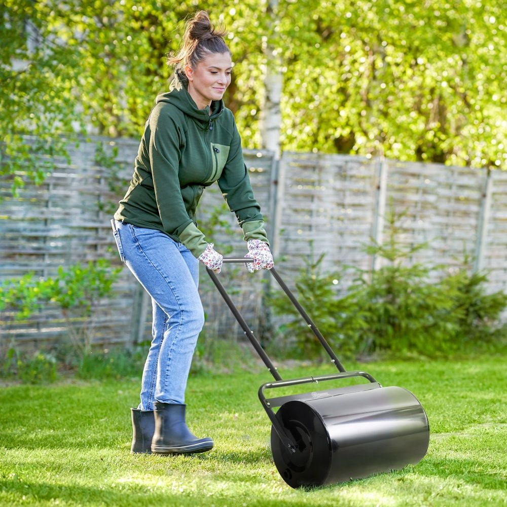 Heavy Duty Steel Lawn Roller med justerbar vikt, 32 cm diameter