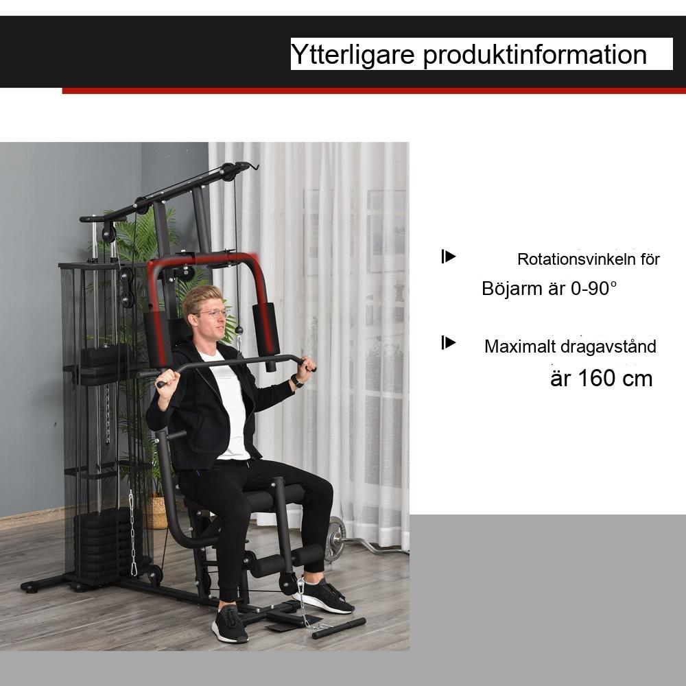 Gym Power Station Multigym med vikter, Lat Pulldown och Leg Curl