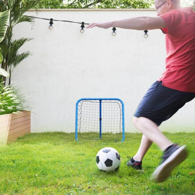 Justerbar fotbollsrebounder, fotbollsträningsmål med metallram och PE-nät