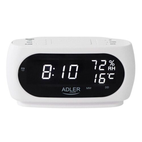 Adler AD 1186W LED-väckarklocka med temperatur- och luftfuktighetsdisplay