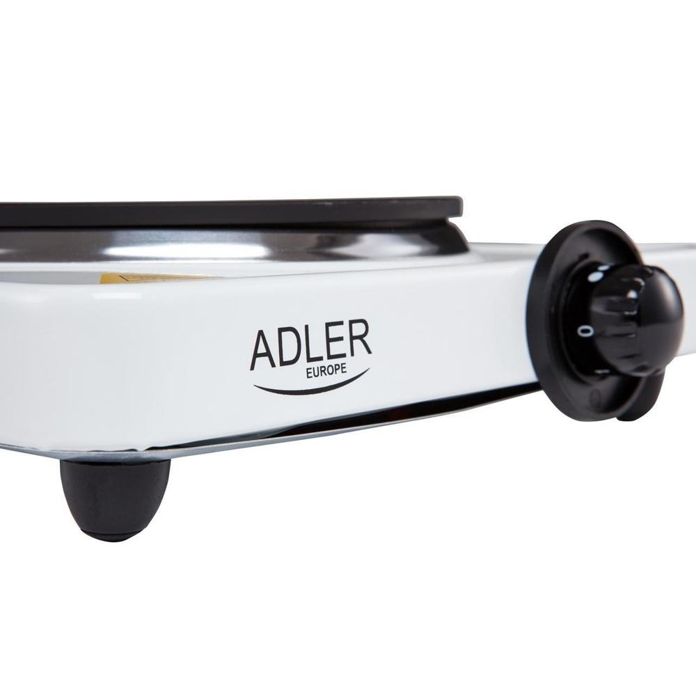 Adler AD 6503 Elektrisk spis med en brännare – 1500W bärbar resespis med variabel temperaturkontroll