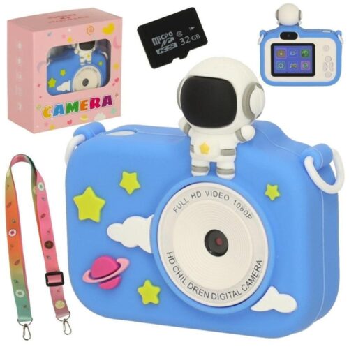 Astronaut Kids Digital Camera Blue, 3MP, videoinspelare, spel och musikspelare