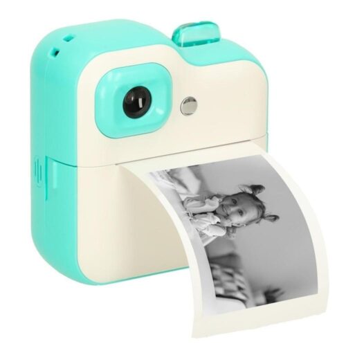 Grön Instant Kids Camera 24MP 1GB Inbyggd skrivare