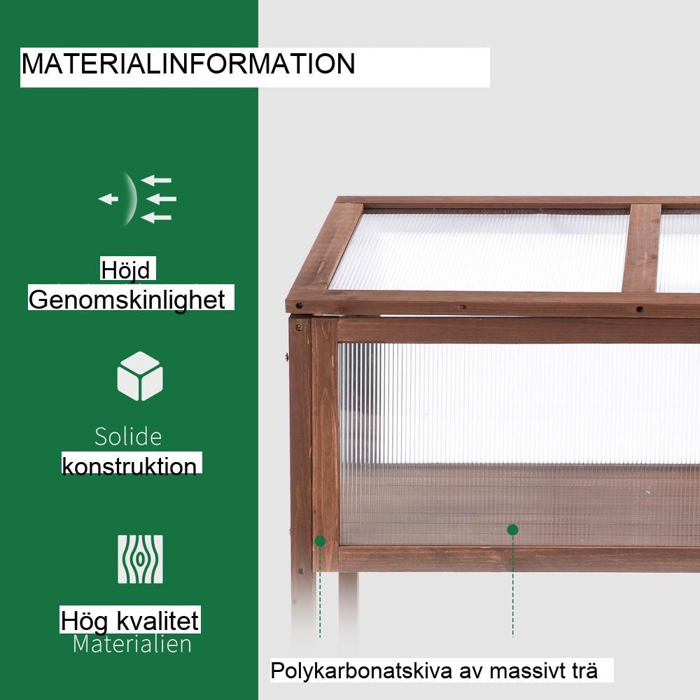 Rustik gran trä kall ram plantering för trädgård uteplats balkong – 90x50cm