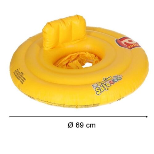 BESTWAY Swim Safe ABC Uppblåsbar Baby Wheel Seat, Ålder 0-1, Orange