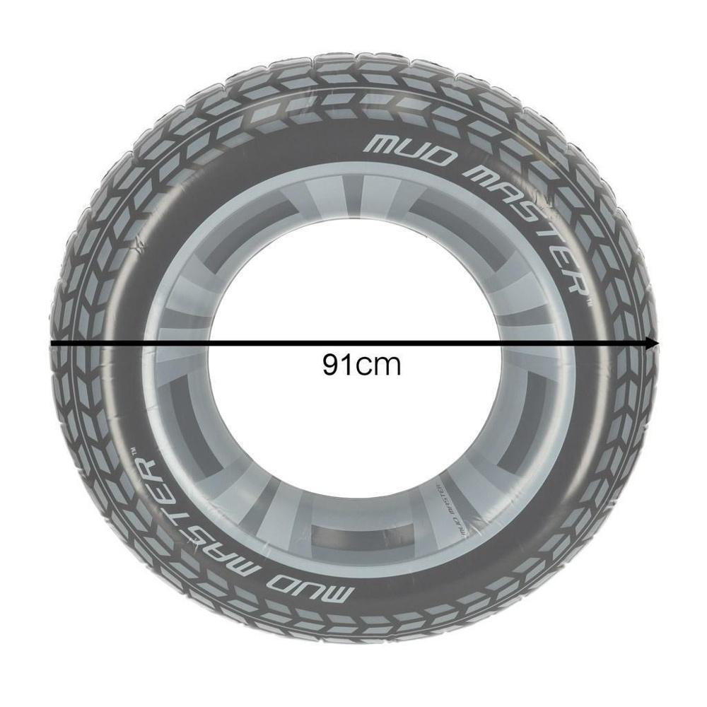 Bestway uppblåsbart simdäckshjul, 91 cm diameter, för vuxna och barn (80 kg maxbelastning)