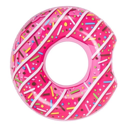 BESTWAY Pink Uppblåsbar Donut Swimming Pool Float för vuxna, 107cm