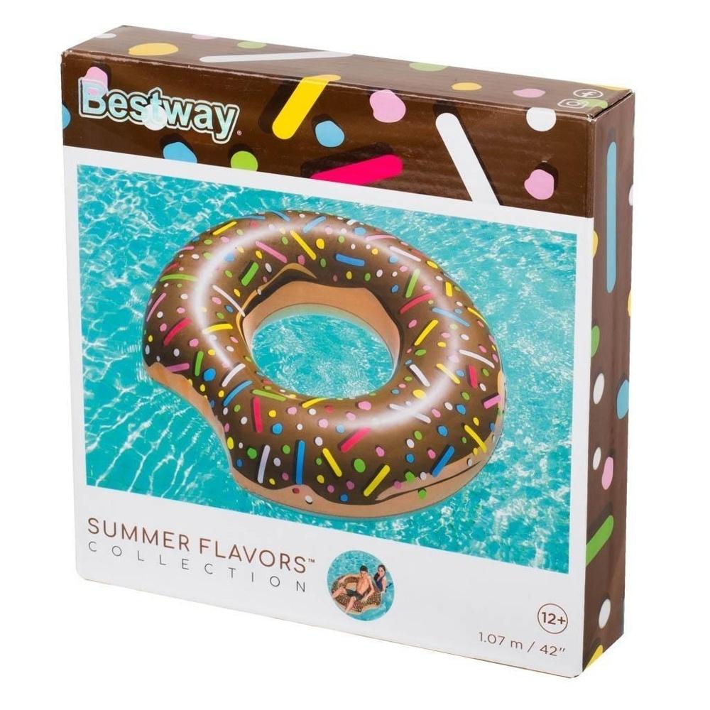 BESTWAY Donut uppblåsbart simhjul, 107 cm brons, poolflottor för vuxna för sommarnöje