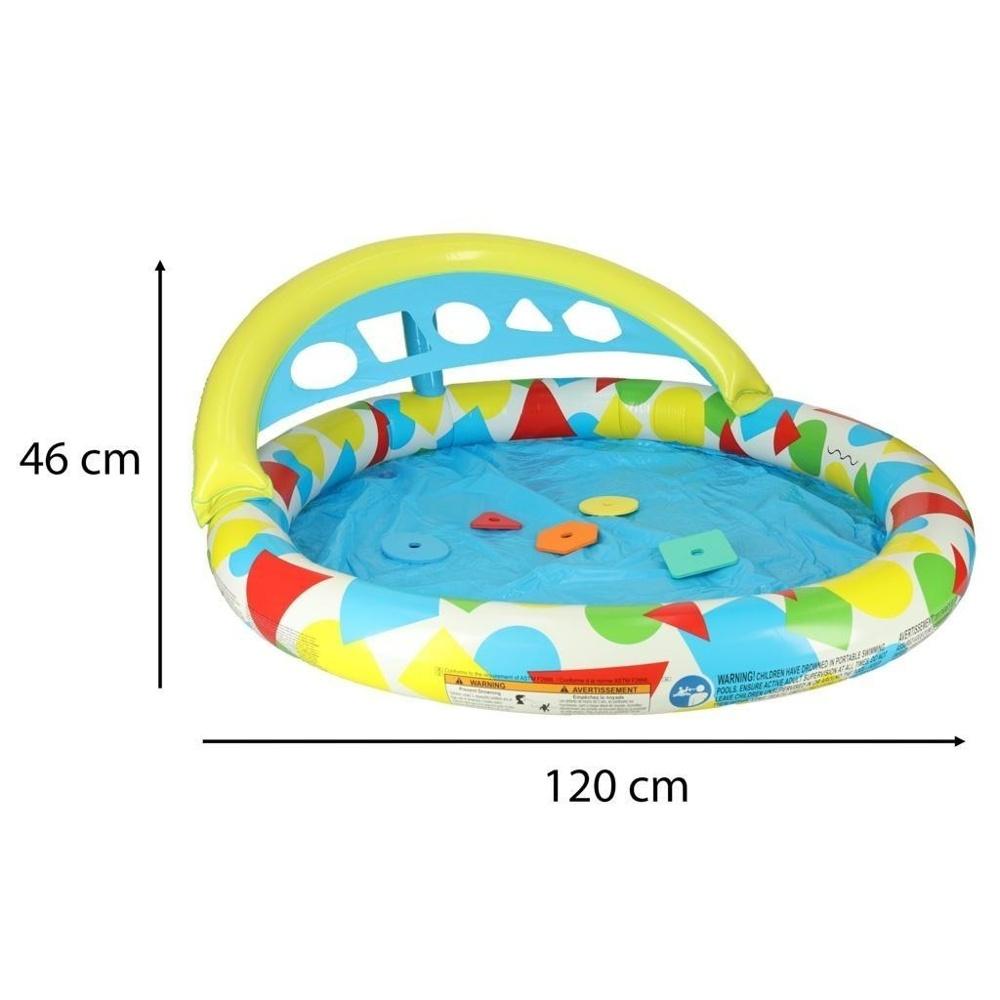 BESTWAY 52378 Babybubbelpool med formsorterare, 45L uppblåsbart badkar för småbarn