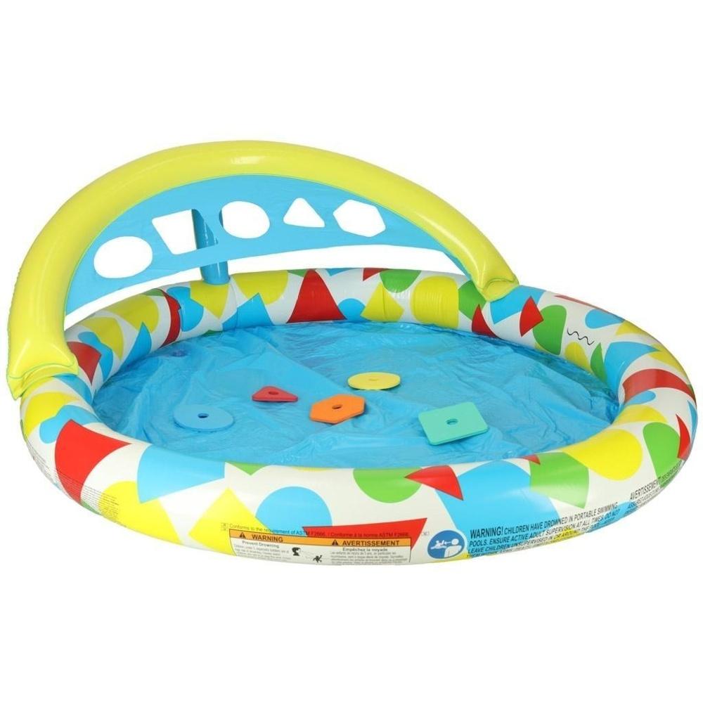 BESTWAY 52378 Babybubbelpool med formsorterare, 45L uppblåsbart badkar för småbarn