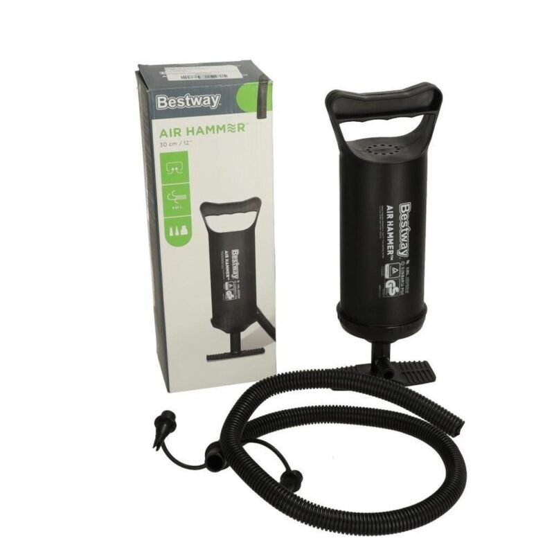 BESTWAY kolvhandpump, 30 cm, blåser upp pooler, madrasser, bollar och leksaker