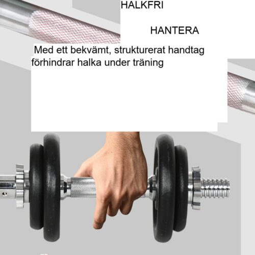 20 kg justerbar hantel- och skivstångssats – rostsäker, halkfri för hemmaträning