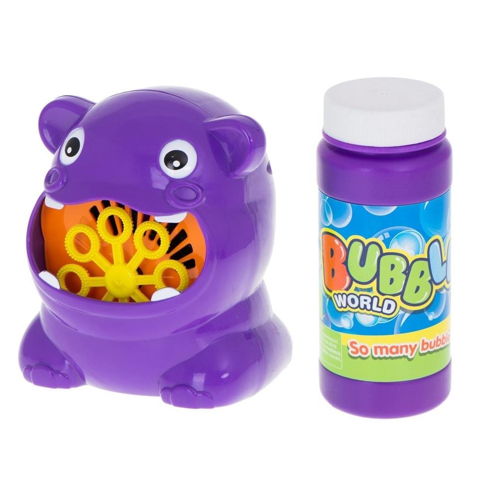 Purple Hippo Bubble Machine – Regnbågsbubblor för barnens skoj