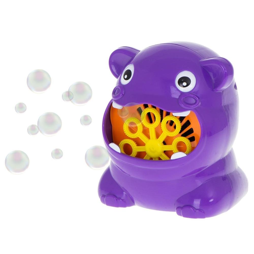 Purple Hippo Bubble Machine – Regnbågsbubblor för barnens skoj