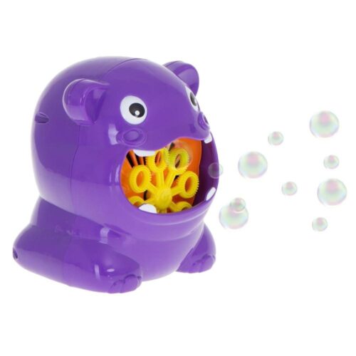 Purple Hippo Bubble Machine – Regnbågsbubblor för barnens skoj