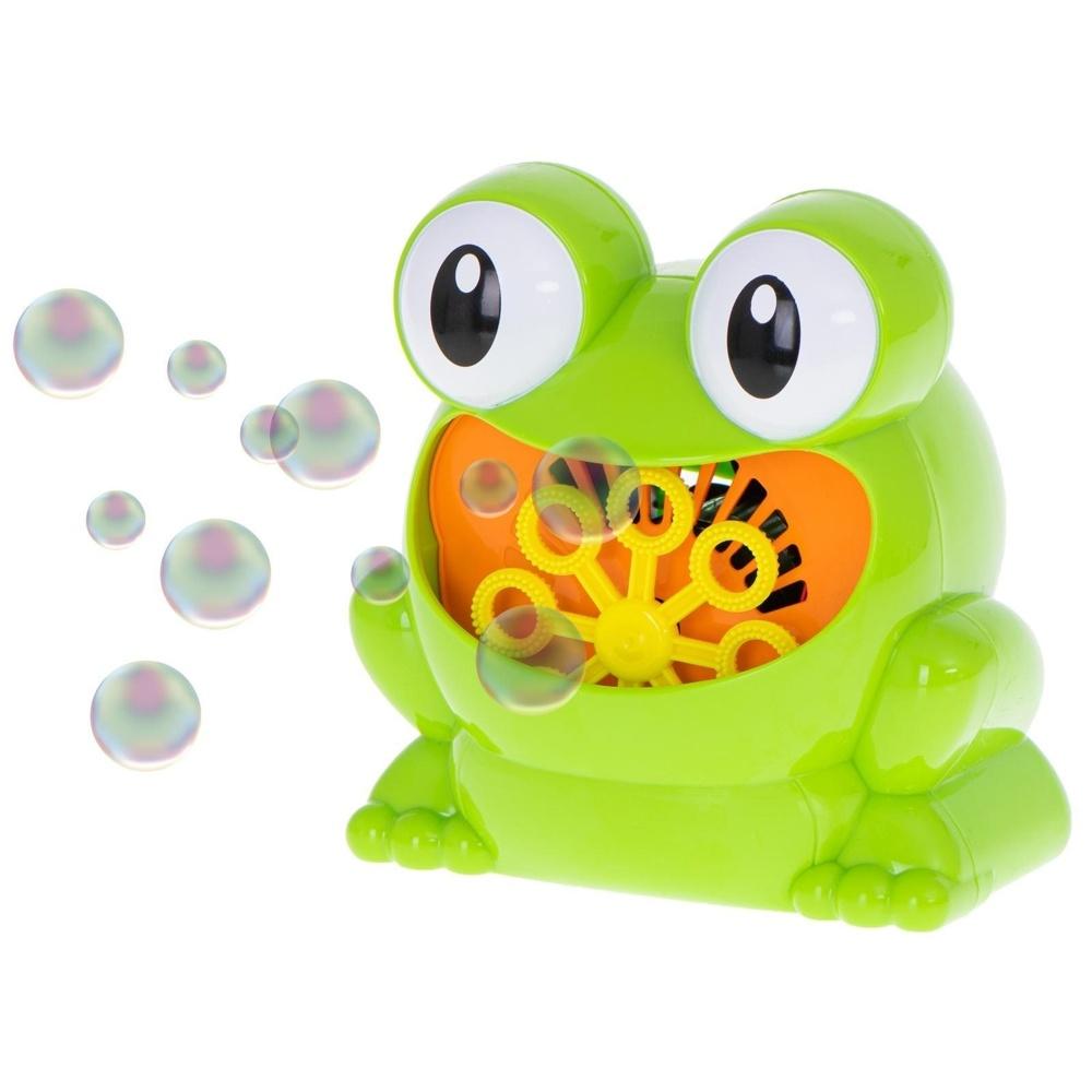 Green Frog Bubble Machine: Skapar färgglada bubblor för barn