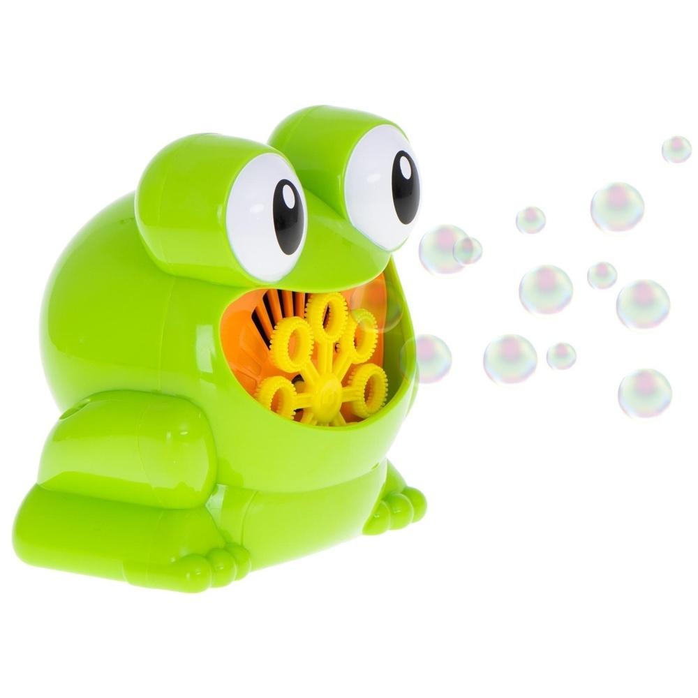 Green Frog Bubble Machine: Skapar färgglada bubblor för barn