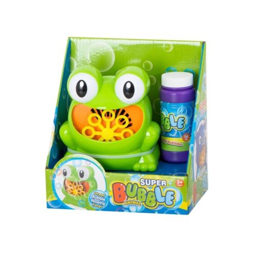 Green Frog Bubble Machine: Skapar färgglada bubblor för barn