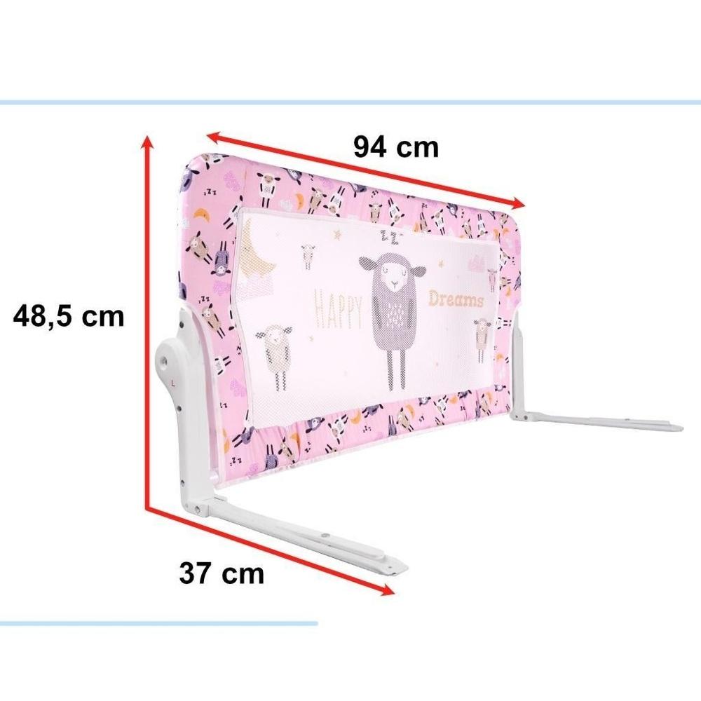 Hopfällbart sängskydd för babysömnsäkerhet 90 cm högt