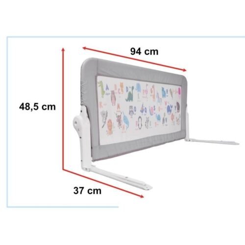 Slitstark sängräcke i metall för småbarn, 90 cm säkerhetsbarriär för bekymmersfri sömn