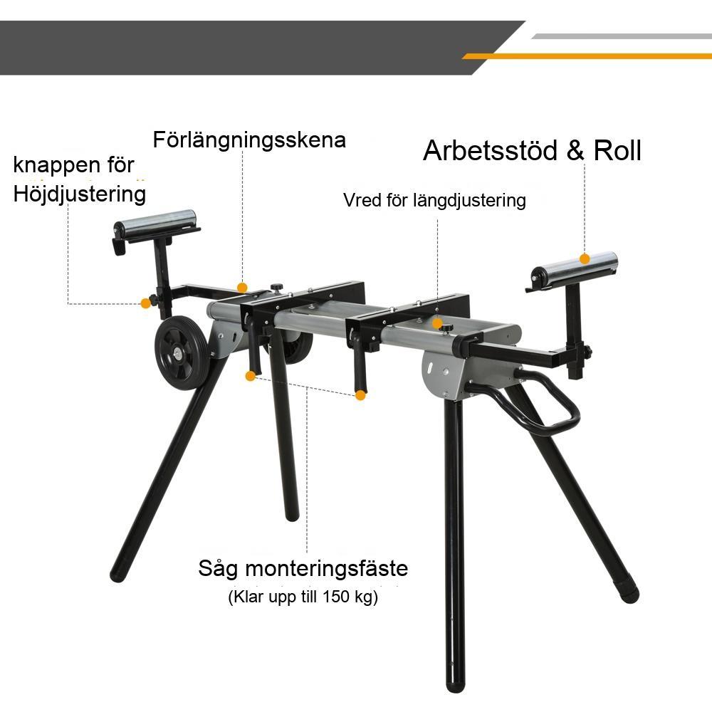 Heavy Duty justerbart geringssågstativ med sidoförlängning för gör-det-själv och proffs