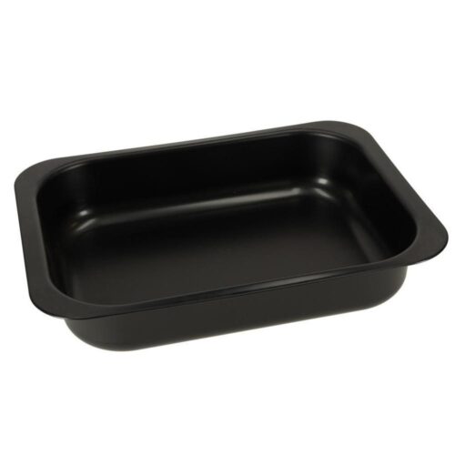 Svart non-stick bakplåt med sidor, 29x22cm för ugnar