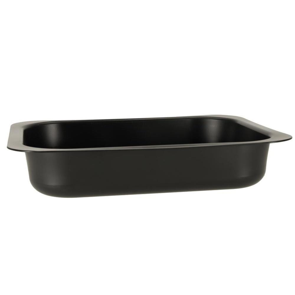 Svart non-stick bakplåt med sidor, 29x22cm för ugnar