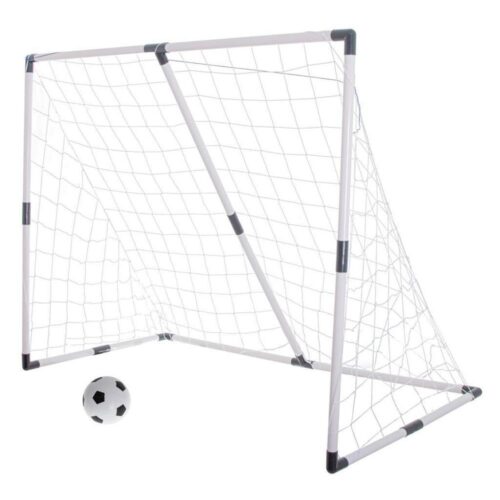 Hopfällbar 2-i-1 fotbollsmålset för barn, inkluderar boll och pump (185×120 cm)