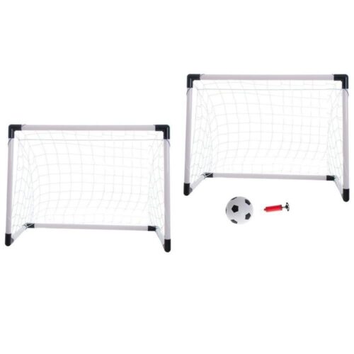 Hopfällbar 2-i-1 fotbollsmålset för barn, inkluderar boll och pump (185×120 cm)