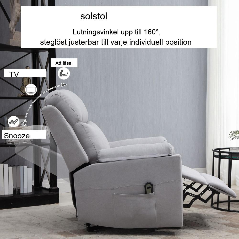 Elektrisk vilstol med ståstöd, Linen Touch Grey