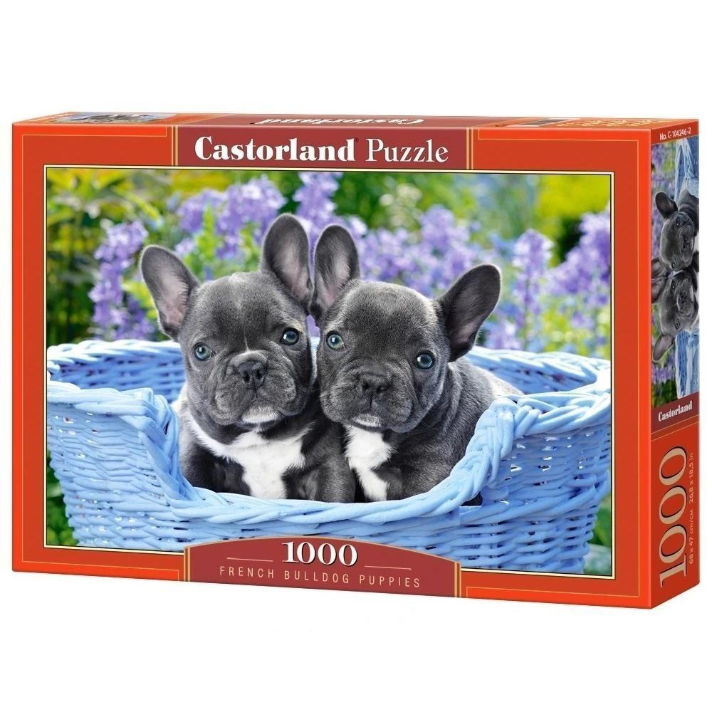 1000 bitar fransk bulldogg valp pussel – Castorland Family Fun