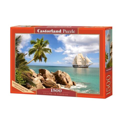 1500 Piece Sailing Paradise Jigsaw Puzzle av Castorland – Family Fun Väggdekor