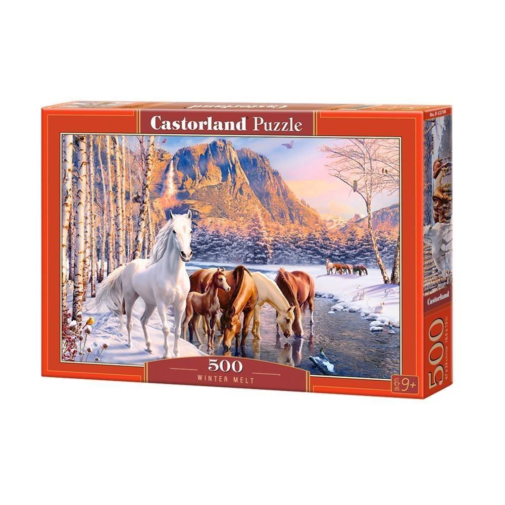 CASTORLAND 500 Piece Winter Horses Pussel – Väggdekor