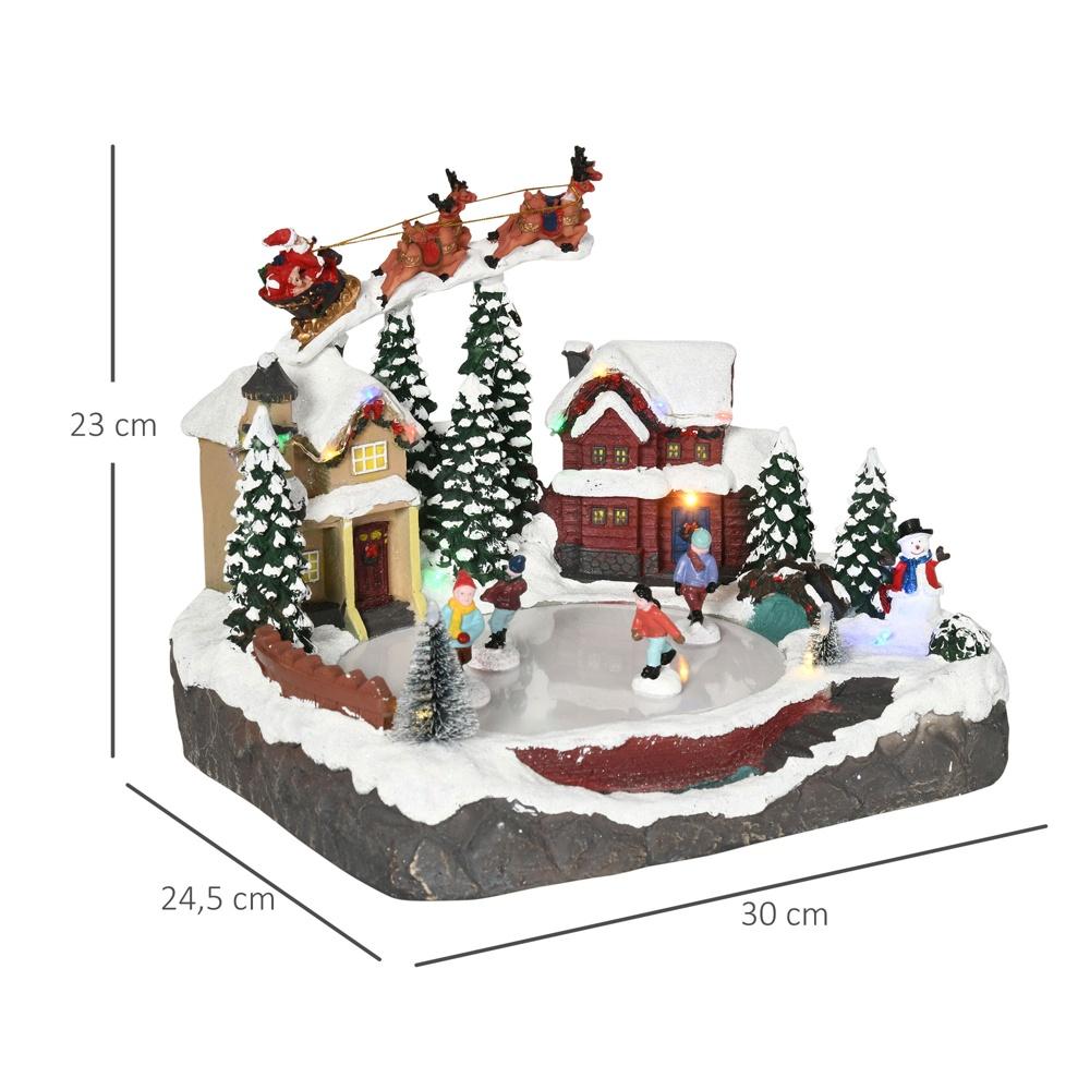 Animerad LED Winter Wonderland Christmas Village dekoration