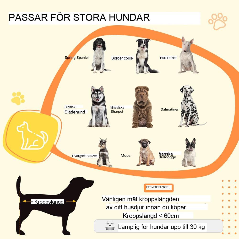 Stor hundbur med 2 dörrar, tvättbar kudde och justerbara fötter – Grå 94x60x71,5 cm