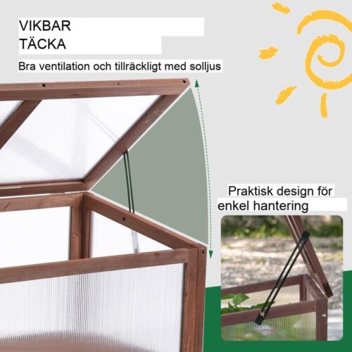 Rustik gran trä kall ram plantering för trädgård uteplats balkong – 90x50cm