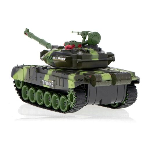 RC Military War Tank med infraröd strid, kamouflagedesign, ljud och ljuseffekter