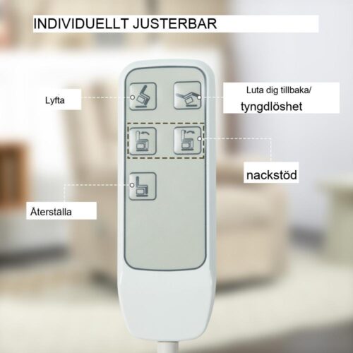 Elektrisk lyftstol med 3 motorer och noll tyngdkraft för ultimat komfort