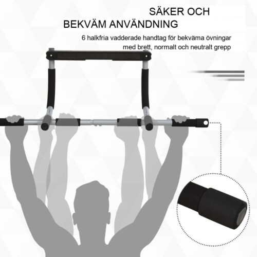 Stål multifunktionsdörr Pull-Up Bar för hemmaträning