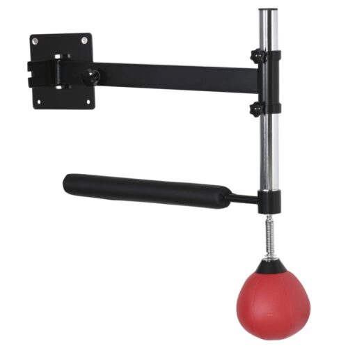 Justerbar höjd Boxning Väggfäste Punching Ball Training Kit Röd