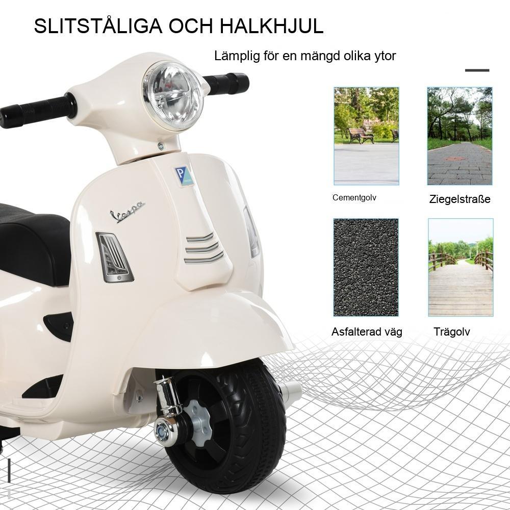 Officiellt licensierad Vespa Electric Kids Motorcykel, LED-ljus och ljud, åldrarna 18-36 månader